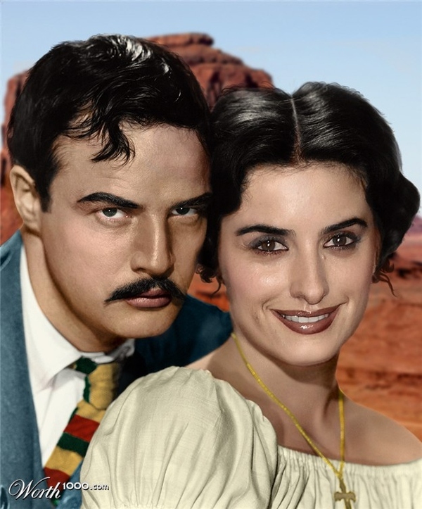 Marlon Brando and Penelope Cruz