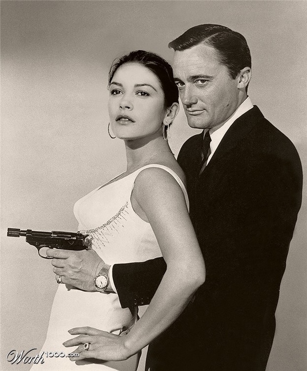 Catherine Zeta Jones and Robert Vaughn